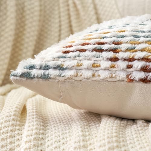Aeckself Boho Chenille Tufted Pillow Cover 12 x 20 Inch, Rectangle Decorative - Image 4