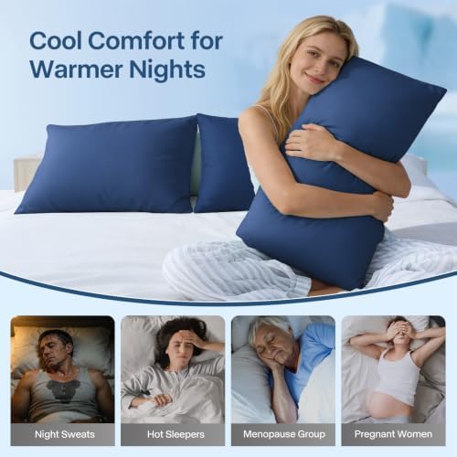 Luxury Cooling Pillowcases King Size 2 Pack, Q-Max>0.4 Cool Touch - Image 4