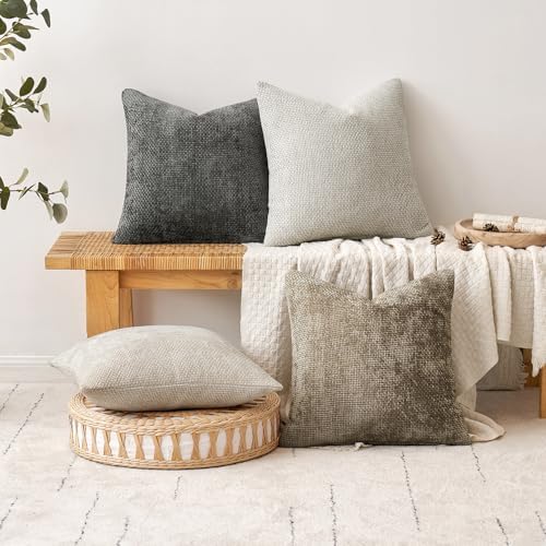 MIULEE Decorative Lumbar Throw Pillow Covers 12x20 Inch Dark Gray 2 Pack - Image 5