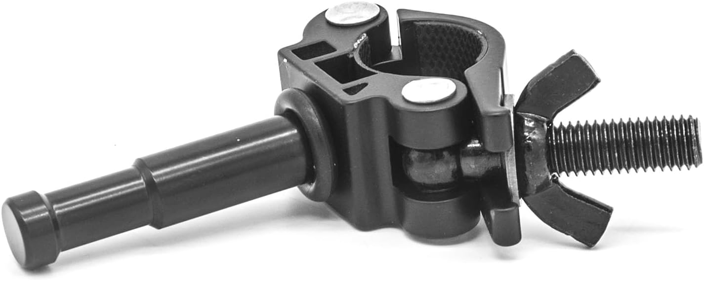 PHOCUS Half Coupler Clamp with 5/8" Pin, Photography Heavy Duty Truss Clamp for Round Tube to Support Studio Lighting, LED Ring Lights, Video Equipment (Clamp Range: 30-35mm)