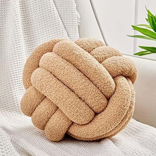 Uvvyui Knot Pillow Ball, Soft Home Decorative Pillows, Round Throw Pillow by Uvvyui