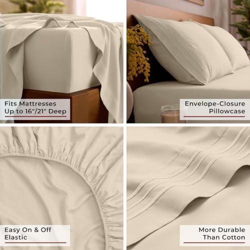 Mellanni Iconic 4-Piece, Ultra Soft Sheet Set - Image 5