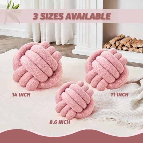 Uvvyui Knot Pillow Ball, Soft Home Decorative Pillows, Round Throw Pillow - Image 2