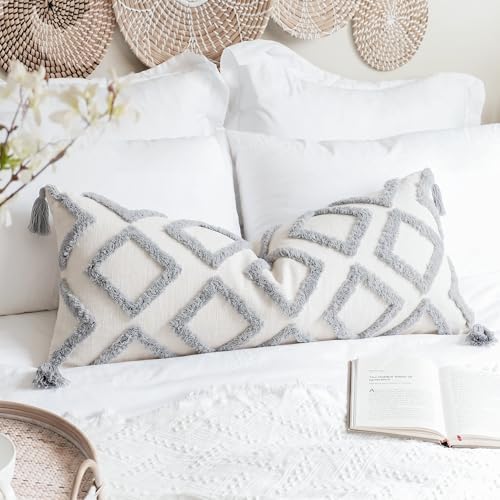 PANOD Decorative Long Lumbar Pillow Cover 14x40 Boho, Super Soft Chenille Extra by PANOD