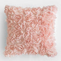 MIULEE Decorative Rose Flower Pillow Cover Pack of 1 Peach Pink 20x20 Inch by MIULEE