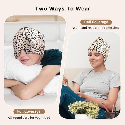 my novel things Migraine Relief Cap, Gel Headache Relief Cap Eye Mask Set - Image 5