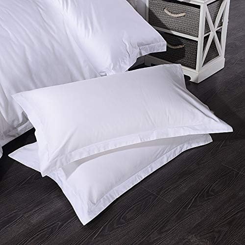 TAOSON 2pcs/Set 100% Cotton 300 Thread Count 24x24 European Square Pillow Shams - Image 2