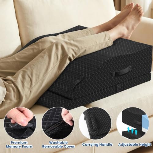 Elevation Pillows for Leg After Surgery, Adjustable Wedge Pillow - Image 3