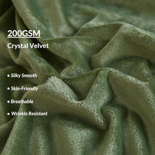 XeGe 3D Bubble Fluffy Faux Rabbit Fur Body Pillow Cover 20x54, Sage Green - Image 7
