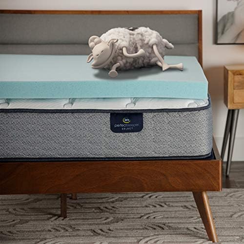 Serta ThermaGel 3-Inch Cooling Memory Foam Topper, Twin XL Dorm by Serta