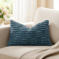 Kevin Textile 16x24 Inch Lumbar Pillow Cover 1 Pack Soft Plush Stripe by KevinTextile