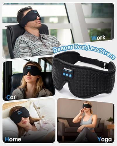 2 Pack Sleep Mask with Bluetooth Sleep Headphones Set, Sleeping Headband - Image 5