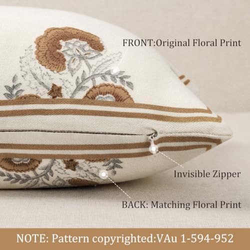 YCOLL Vintage Floral 12x20 Lumbar Pillow Cover Pack of 1, Double-Sided - Image 4