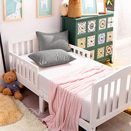 NTBAY Toddler Velvet Pillowcases, Smoke Grey - Image 3