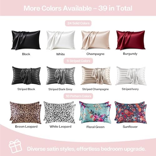 MR&HM Satin Pillowcase 2 Pack, Standard Size 20"x26", Light Pink - Image 7