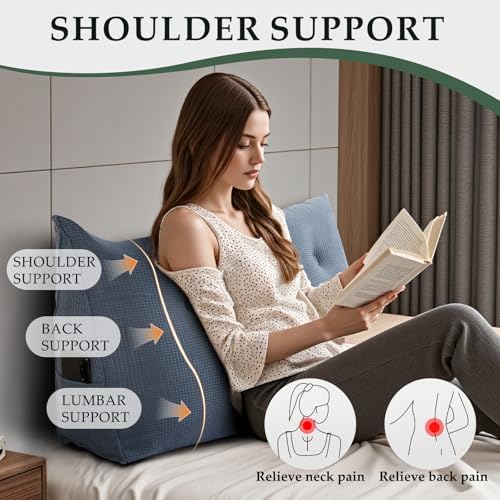 Headboard Pillow Twin, Wall Backrest Wedge Pillow Headboard - Image 2