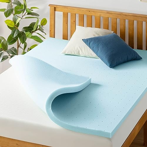 Best Price Mattress 1.5 Inch Ventilated Memory Foam Mattress Topper, Cooling by BestPriceMattressInc
