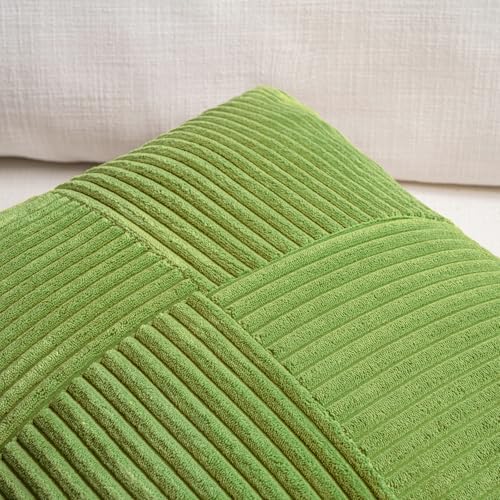 Fancy Homi Set of 2 Lime Green Lumbar Decorative Throw Pillow Covers 12x20 Inch - Image 3