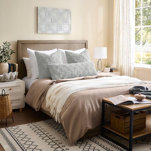 Kevin Textile 14x36 Inch Long Lumbar Pillow Cover 1 Pack Soft Plush Stripe - Image 5