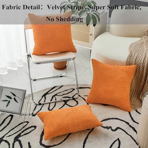Home Brilliant Solid Accent Burnt Orange Pillow Covers Cases Solid Decorated - Image 2