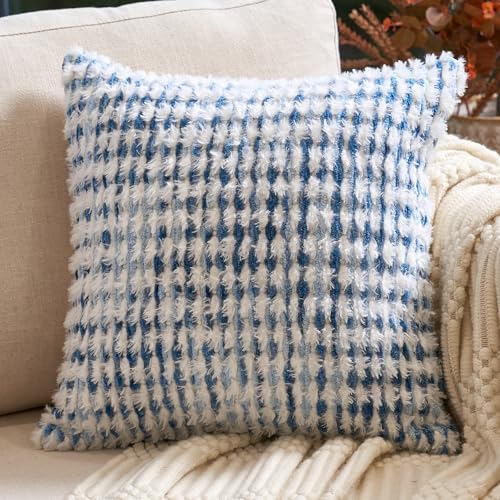 Aeckself Boho Chenille Tufted Pillow Cover 20x20 Inch, Decorative Square Throw by AECKSELF