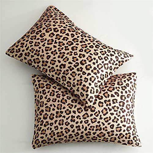 Glod Leopard Printed Pillow Cases, Standard Cheetah Satin Pillowcase - Image 6