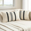 MIULEE Set of 2 Black Boho Decorative Lumbar Pillow Covers 12x20 Inch by MIULEE