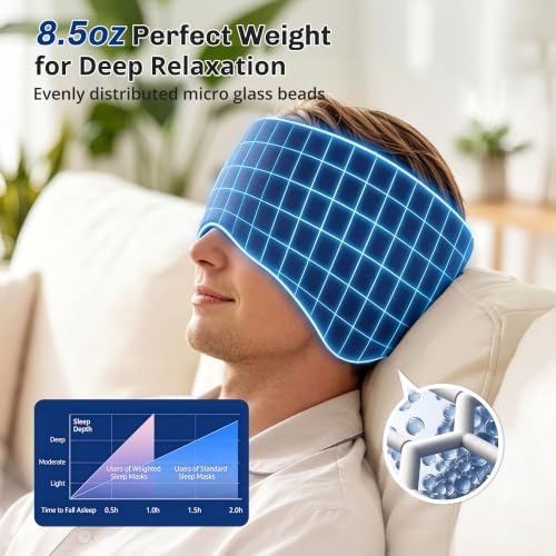 Weighted Sleep Mask for Women Men, Eye Mask for Sleeping - Image 2