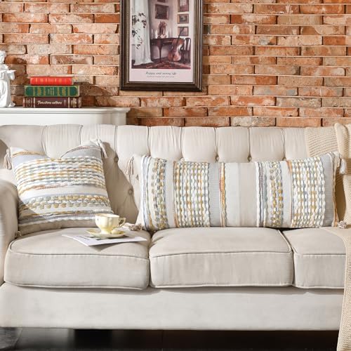 AmHoo Chenille Striped Textured Boho Throw Pillow Covers Aesthetic - Image 6