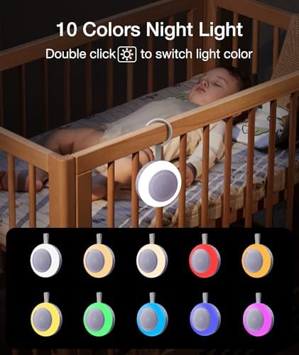 Portable Sound Machine, LEICEX White Noise Machine, 33 Soothing Sound 10 Colors - Image 3