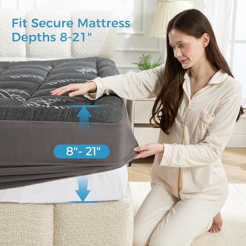 BDEUS 4 Inch Dual Layer King Size Cooling Mattress Topper - Image 6