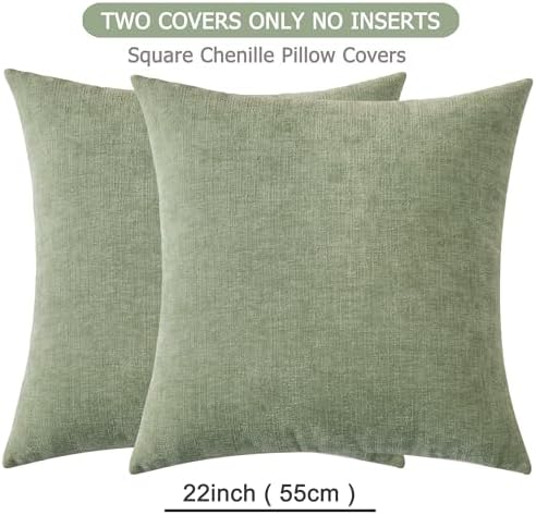 GAWAMAY Decorative Square Throw Pillow Covers 22"x22" Inch Set of 2, Super Soft - Image 6