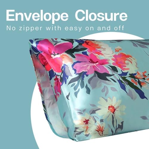 MR&HM Satin Body Pillow case, Vintage Floral - Image 4