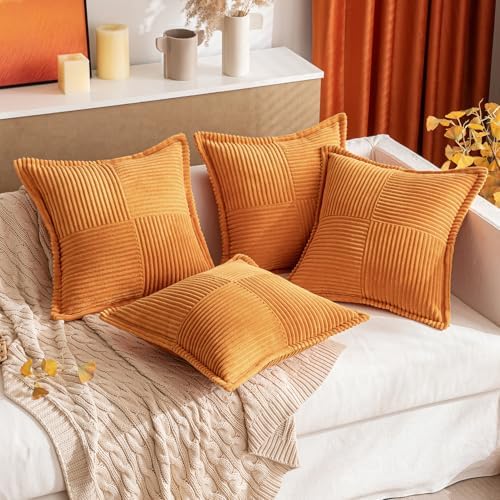 MIULEE Fall Burnt Orange Decorative Throw Pillow Covers 18x18 Inch 2 Pack - Image 5