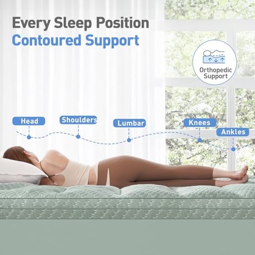 Dual Layer 3 Inch Memory Foam Mattress Topper Queen Size, 2 Inch Gel Memory - Image 3