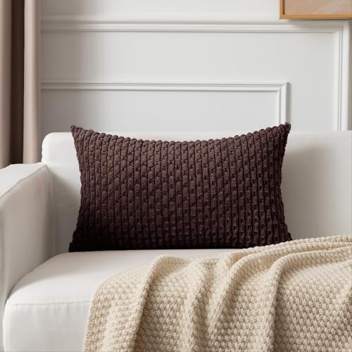 Kevin Textile Soft Corduroy 16"x24" Lumbar Pillow Cover 1 Pack by KevinTextile