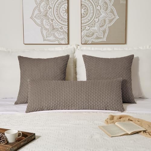 Kevin Textile Soft Corduroy 14"x36" Lumbar Pillow Cover 1 Pack, Light Brown - Image 7