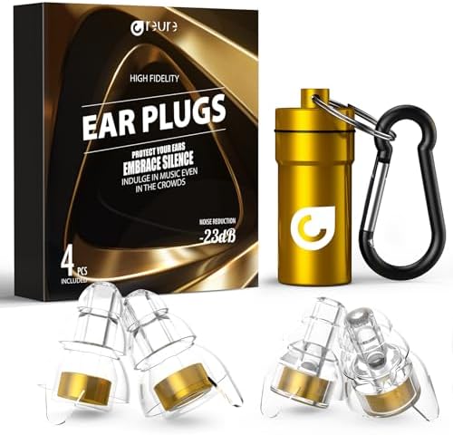 Reure High Fidelity Concert Ear Plugs, Noise Cancelling Silicone Ear Plugs 2 by Reure