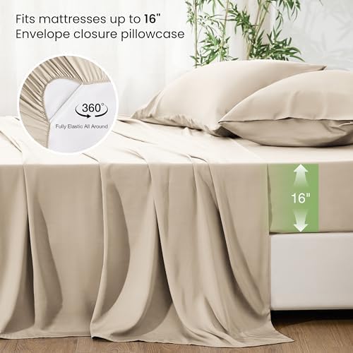 Love's cabin 4 Piece Full Size Sheet Set, 100% Rayon Derived from Bamboo - Image 4