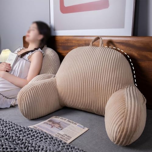 Reading Pillow for Bed Sitting Up, Flannel Back Pillow for Bed Sitting up - Image 2