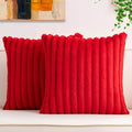 Aegero Pack of 2 Faux Fur Christmas Throw Pillow Covers 22x22 Inch by Unknown