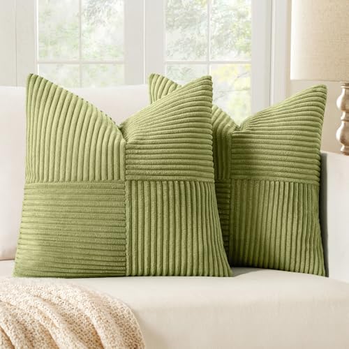 MIULEE Green Decorative Throw Pillow Covers by MIULEE