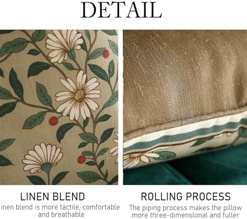 ISAENNE Designer Linen Square Throw Pillow Cover - Image 4