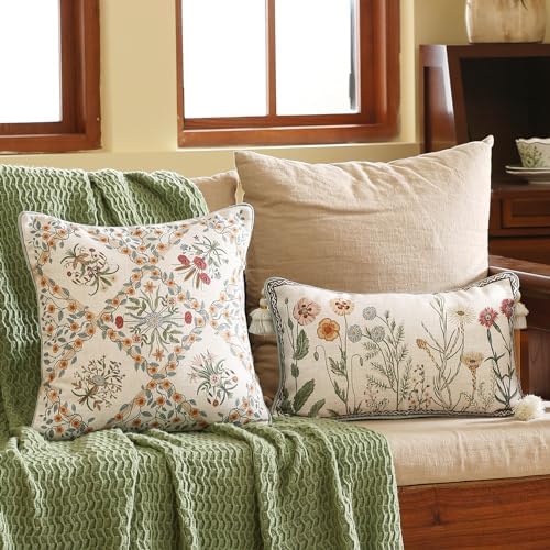 ISAENNE Vintage Elegant Linen Throw Pillow Cover - Image 5