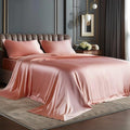 BEDELITE Satin Sheets California King Size Bed Set, Rose Pink, 4 Pieces by BEDELITE