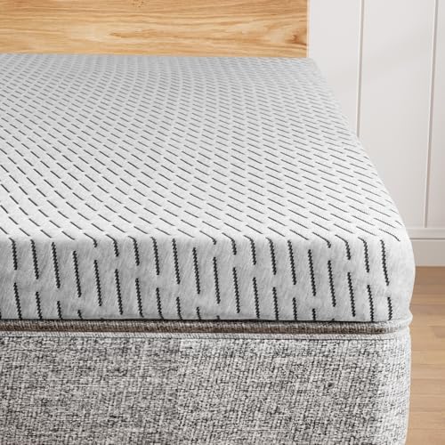 HOMRELEXA Bamboo Mattress Topper Full Size 3 Inch, Cooling Gel & Bamboo by HOMRELEXA
