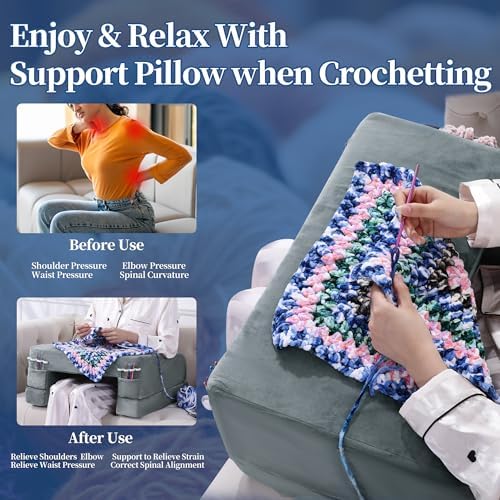 HOMBYS Adjustable Foam Crochet Pillow - Image 3