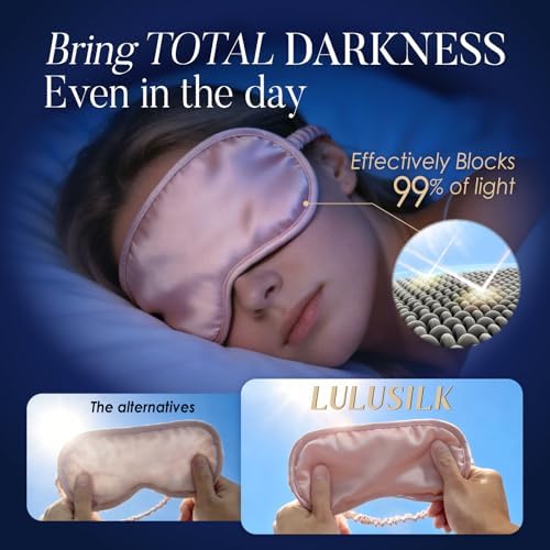 LULUSILK 100% Mulberry Silk Sleep Eye Mask - Image 4