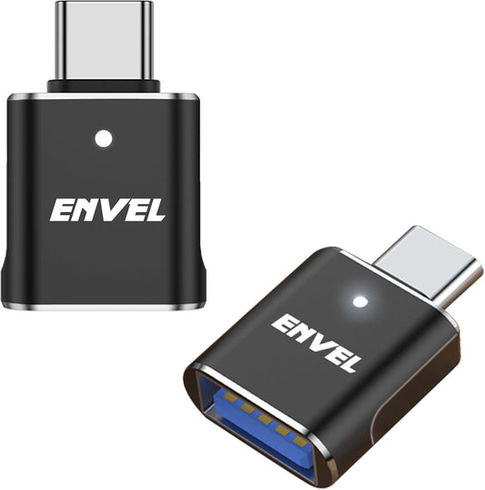 ENVEL USB to USB C Adapter, 2 Pack USB3 5Gbps High Speed Data Transfer, OTG Converter Thunderbolt3 4 Compatible with Apple iWatch iPhone 15 16 Pro Max iPad Air 4 5 Mini 6