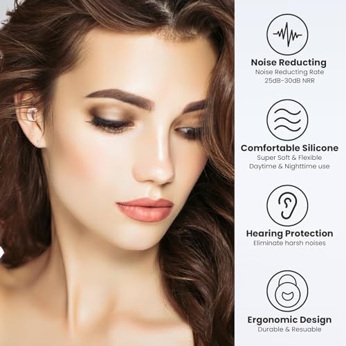 Earplugs for Sleeping, Noise Reduction Soft Silicone Ear Plugs - Image 4